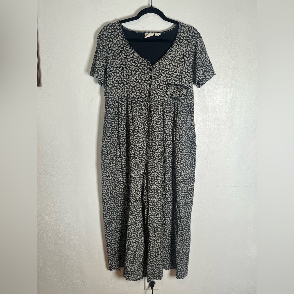 Black and White Butterfly 90s Stretchy Jumpsuit